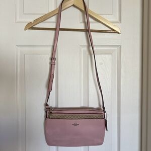 Coach pink cross body purse